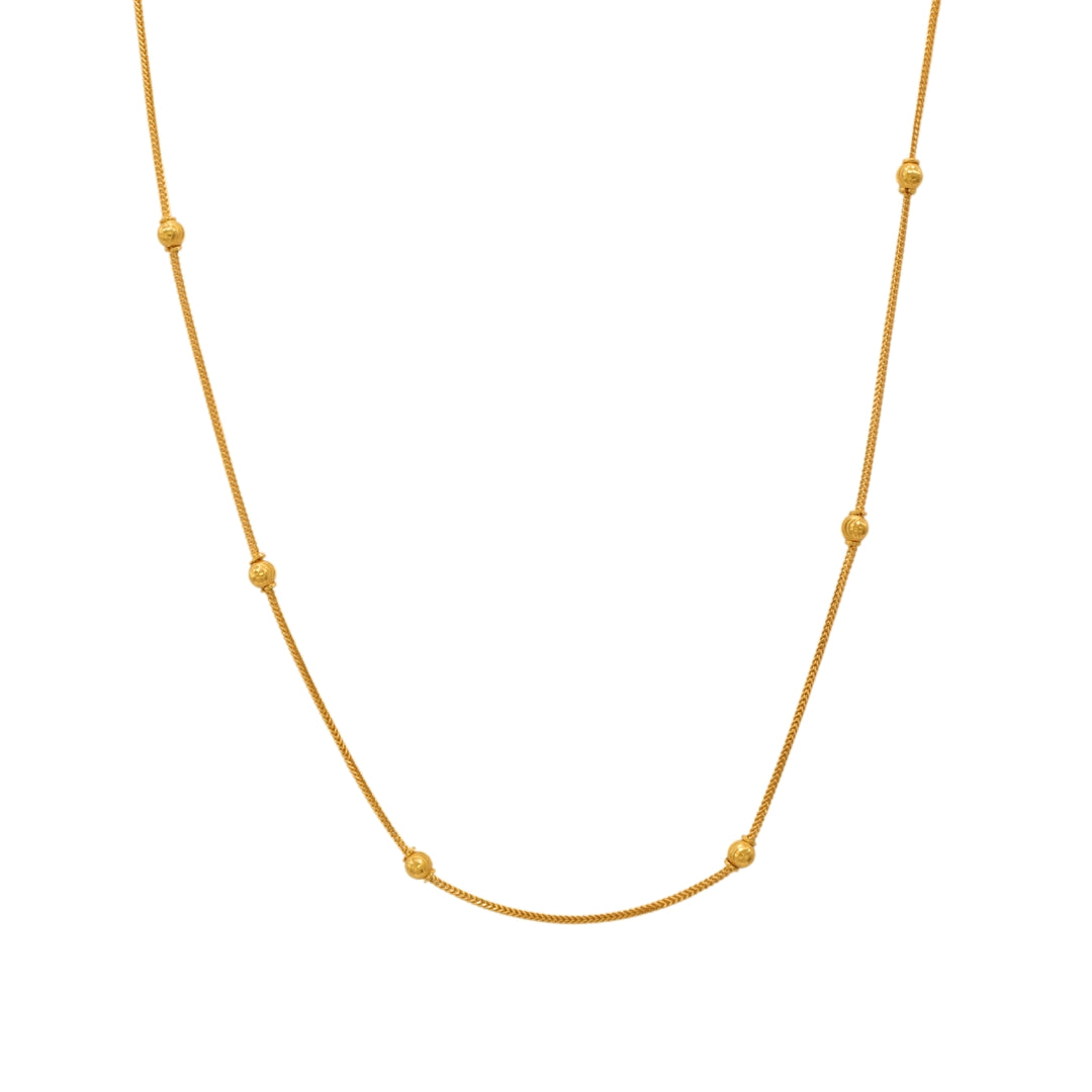 Gold 22KT Ball Bead Necklace