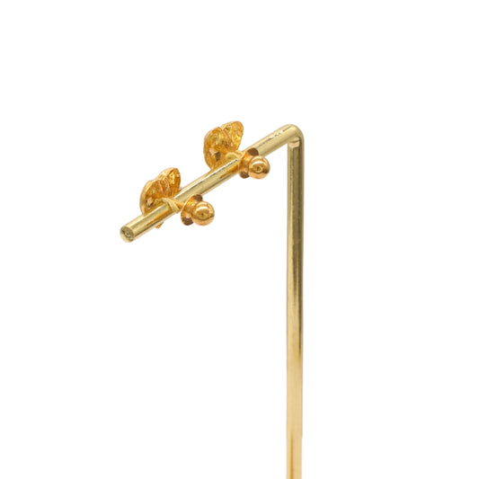 Gold 22KT Patterned Heart Stud Earrings