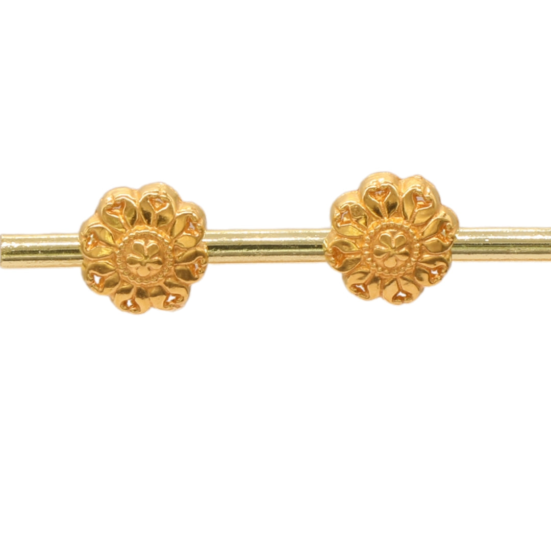 Gold 22KT Floral Stud Earrings