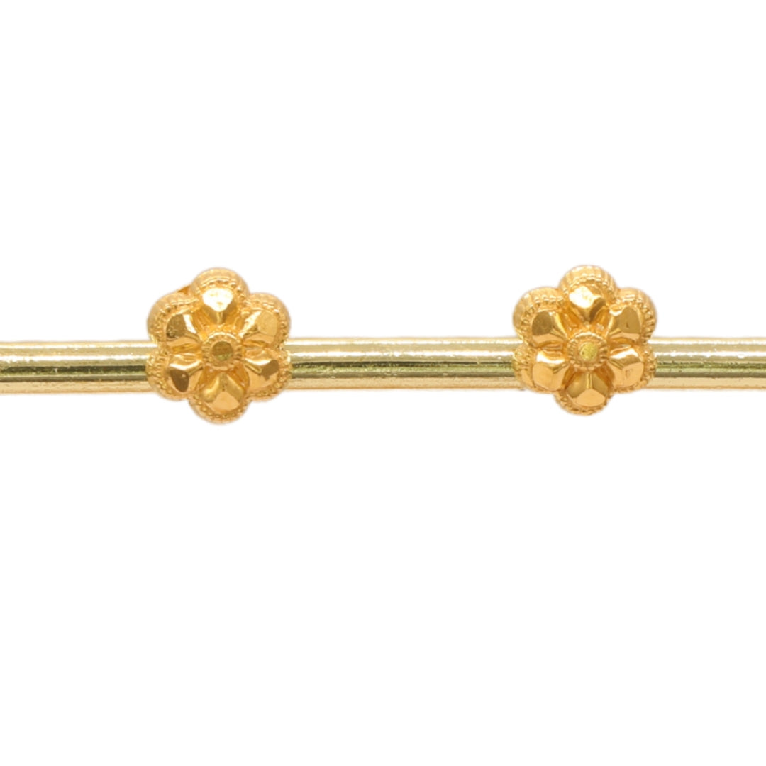 Gold 22KT Floral Stud Earrings