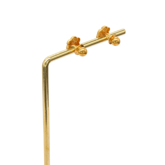 Gold 22KT Floral Stud Earrings