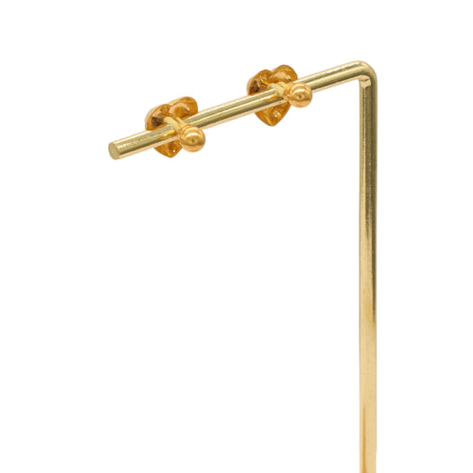 Gold 22KT Heart Shaped Stud Earrings