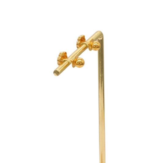 Gold 22KT Petal Stud Earrings