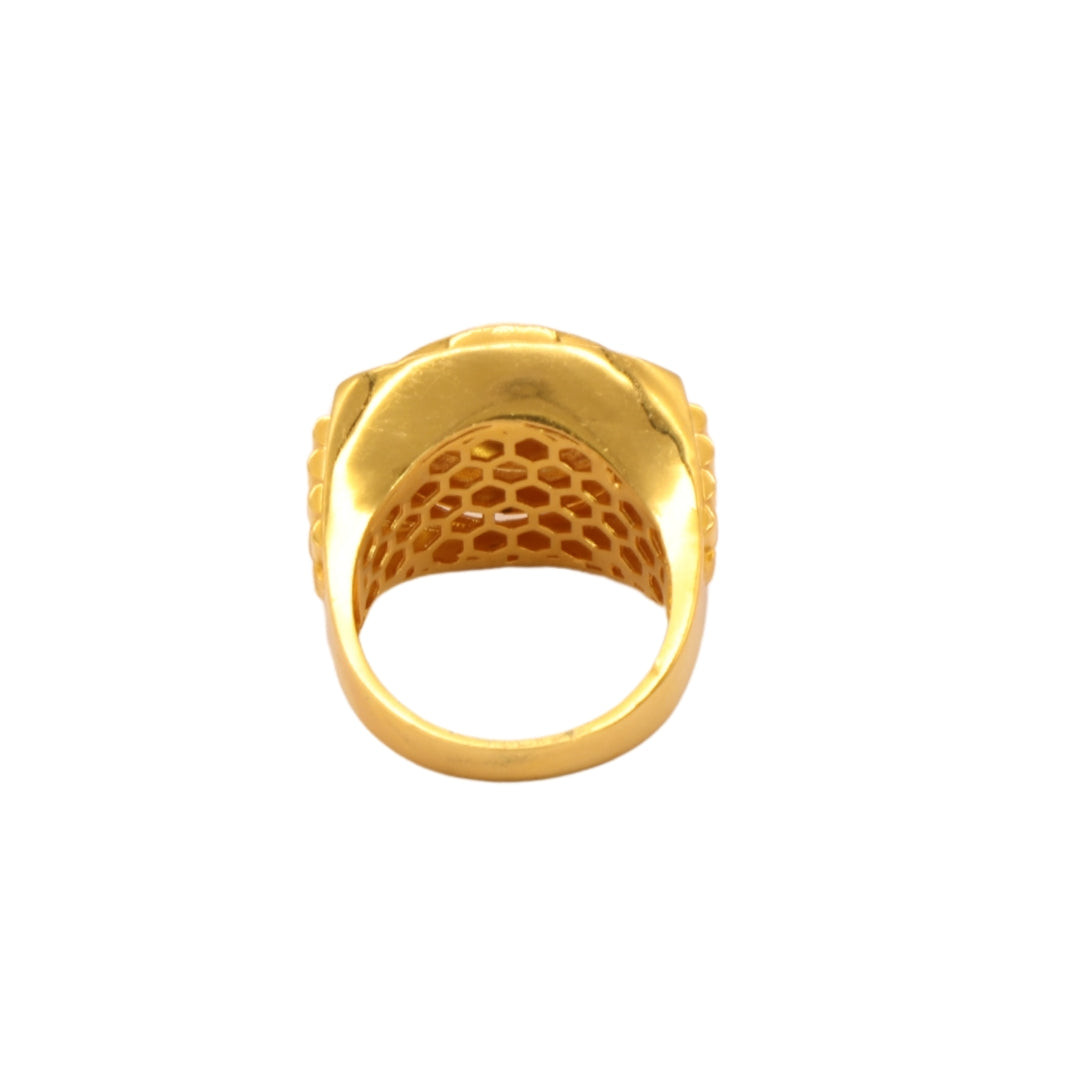 Gold 22KT Men's Horse & Horseshoe Design Ring