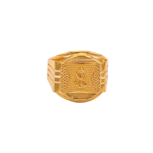 Gold 22KT Men's Anchor Motif Ring