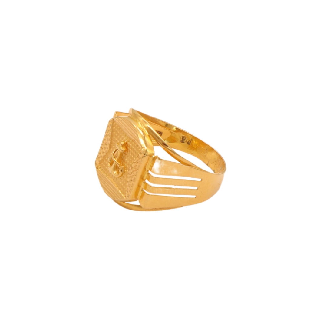 Gold 22KT Men's Anchor Motif Ring