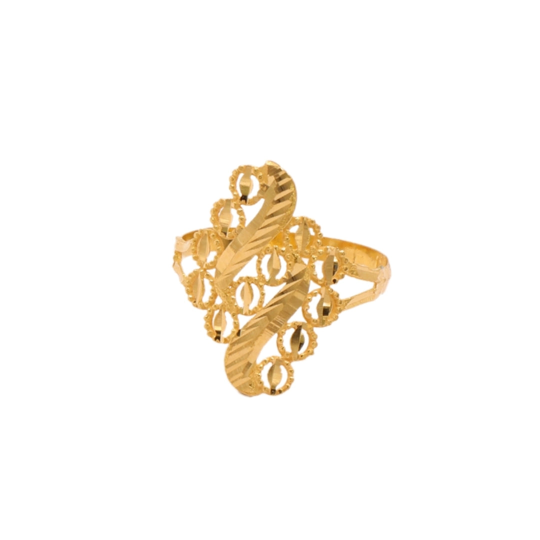 Gold 22KT Floral Pattern Ring
