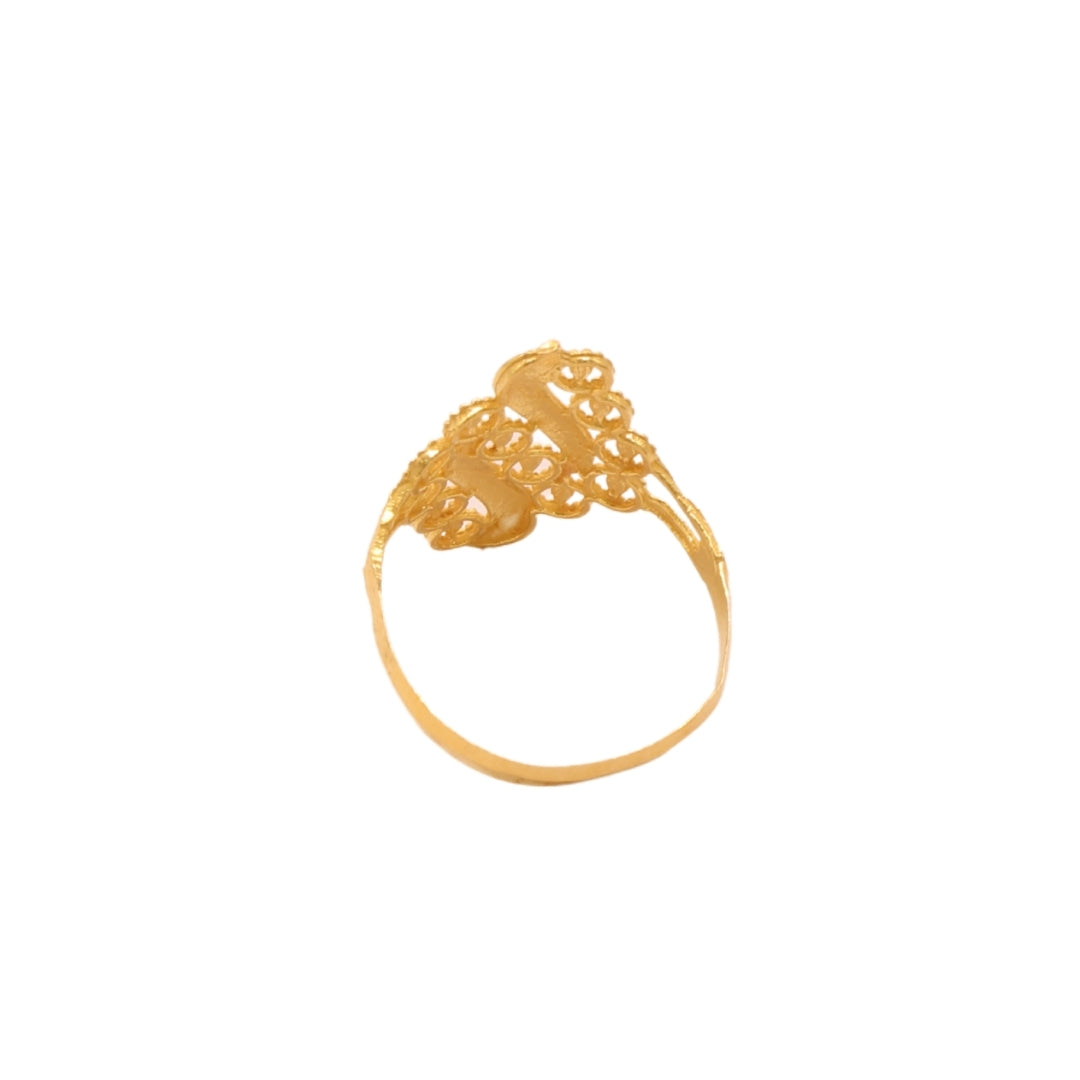 Gold 22KT Floral Pattern Ring