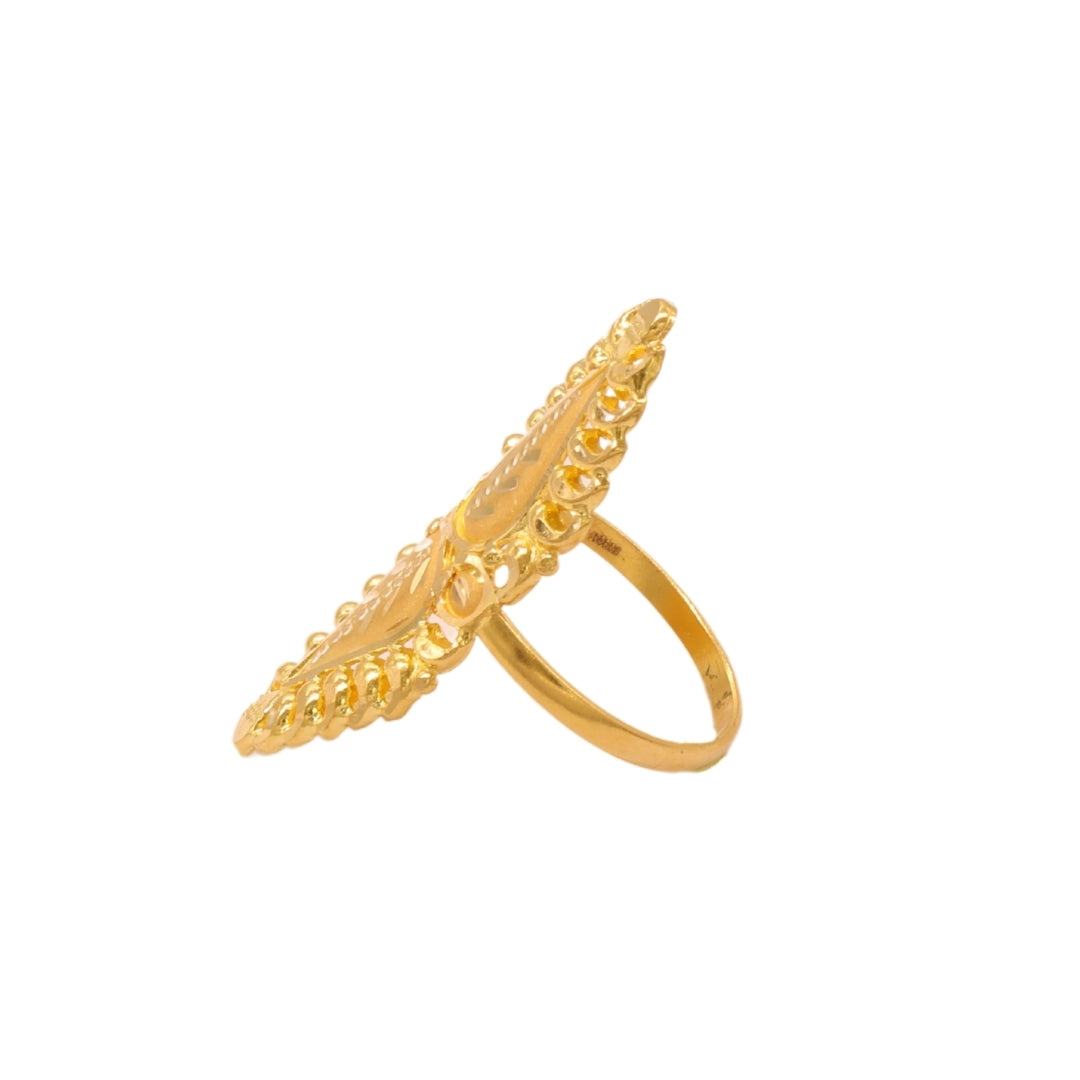 Gold 22KT Dual Leaf Motif Ring