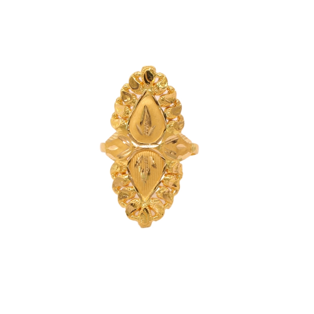 Gold 22KT Dual Drop Motif Ring