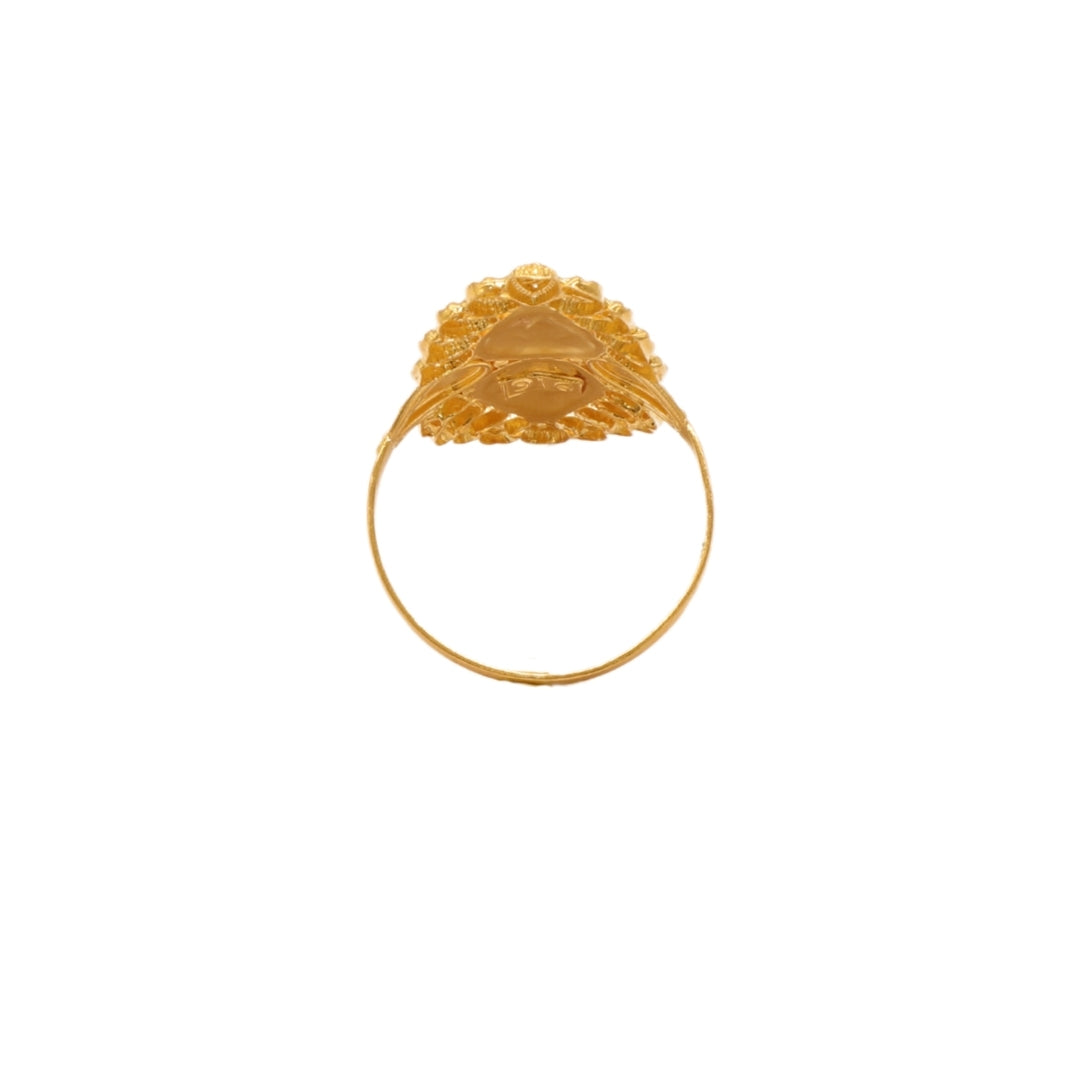 Gold 22KT Dual Drop Motif Ring