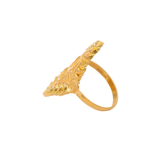 Gold 22KT Geometric Mesh Ring