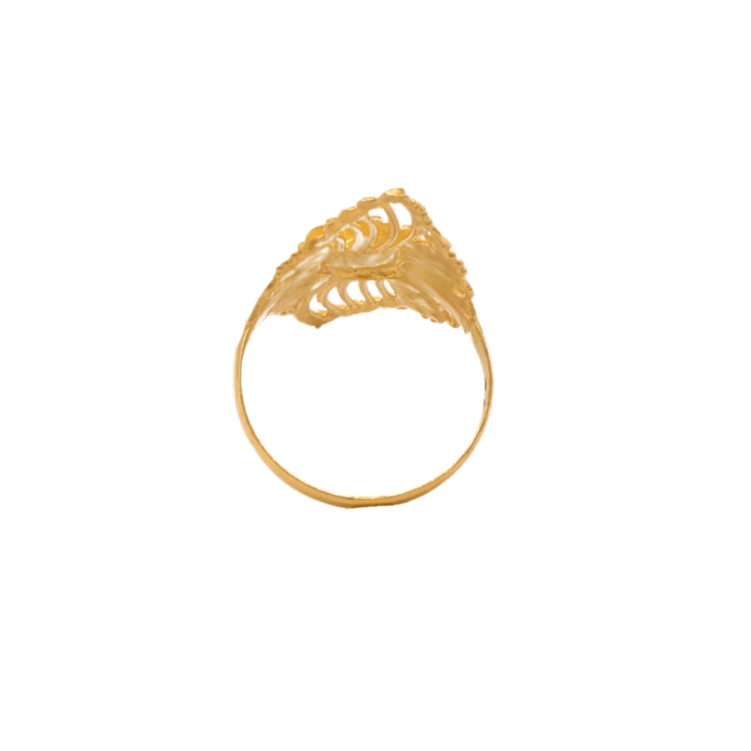 Gold 22KT Floral Cutout Ring