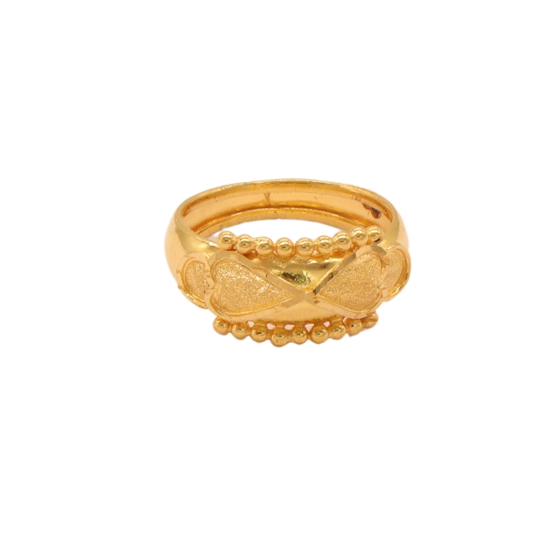 Gold 22KT Infinity Hearts Ring