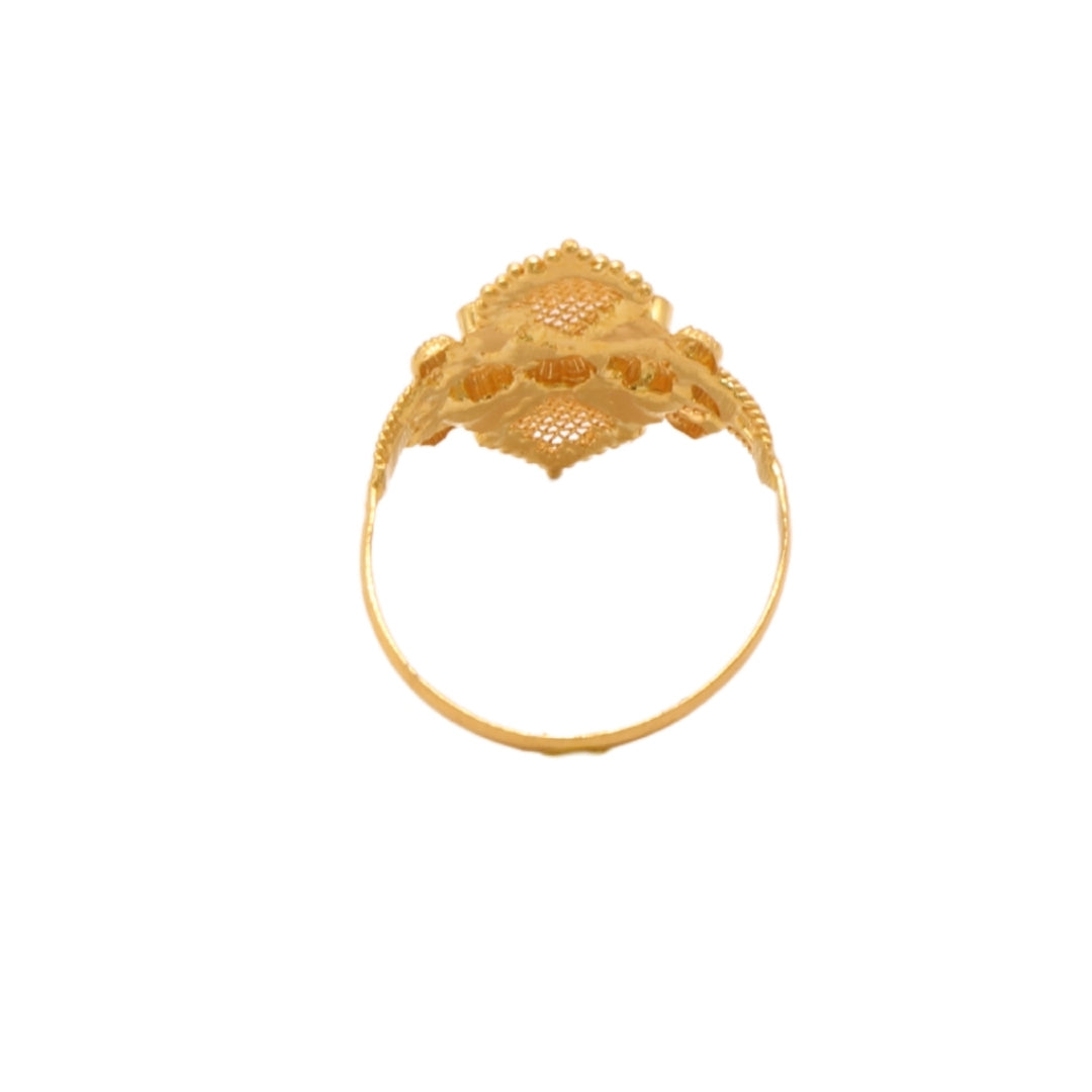 Gold 22KT Floral Gemstone Ring